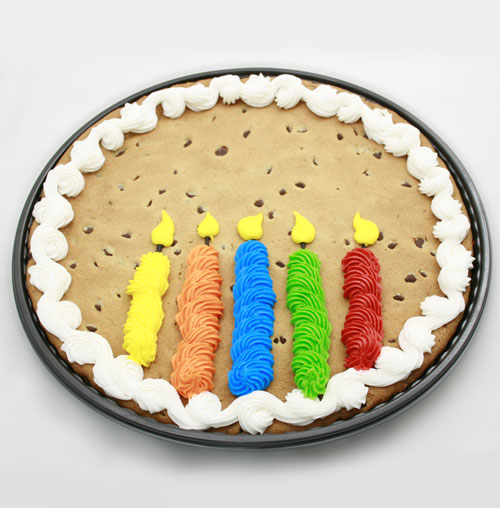 Shop Bakery Cookies 7 Candles Decorated Message Cookie