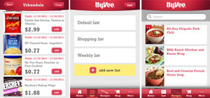 mobile app screens