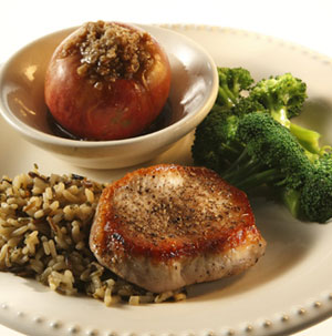             Apple-Glazed Pork Chops Meal