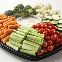 fruit and veggie trays