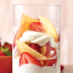 Nectarine and Strawberry Parfait