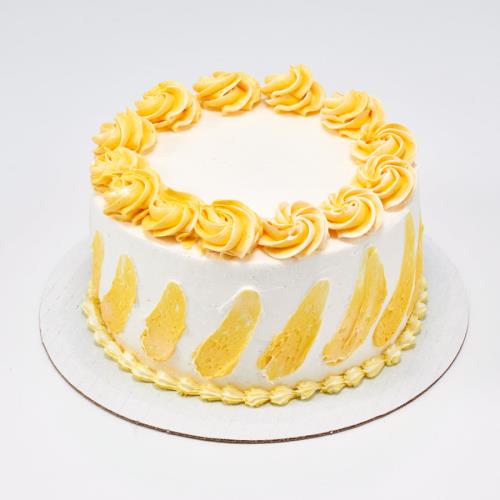 Yellow Splash Round Cake (7-inch)