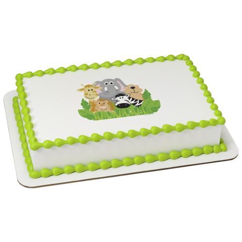 Jungle Animals Sheet Cake 19268 (Quarter Sheet to Full Sheet) HyVee Aisles Online Grocery