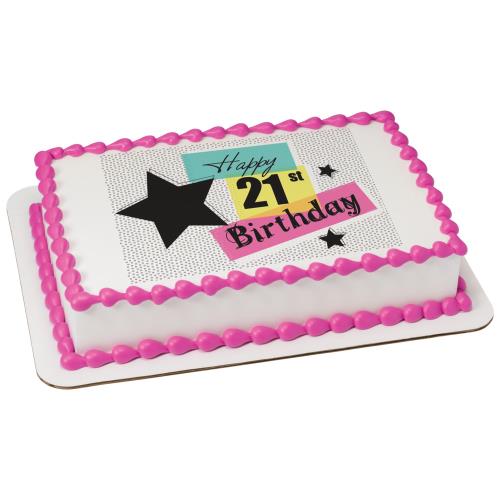 21st Birthday Sheet Cake 20021 HyVee Aisles Online Grocery Shopping