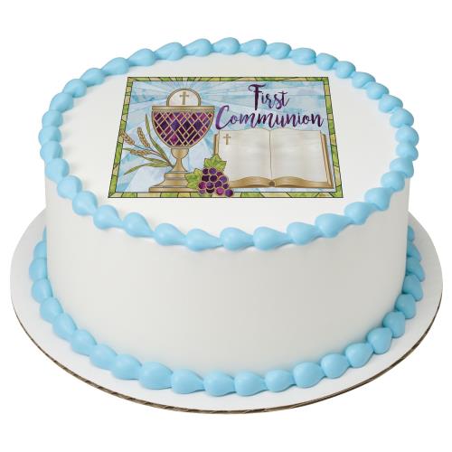 First Communion Round Cake 22865 HyVee Aisles Online Grocery Shopping