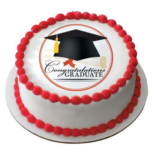 Graduation Cap Round Cake 369 HyVee Aisles Online Grocery Shopping