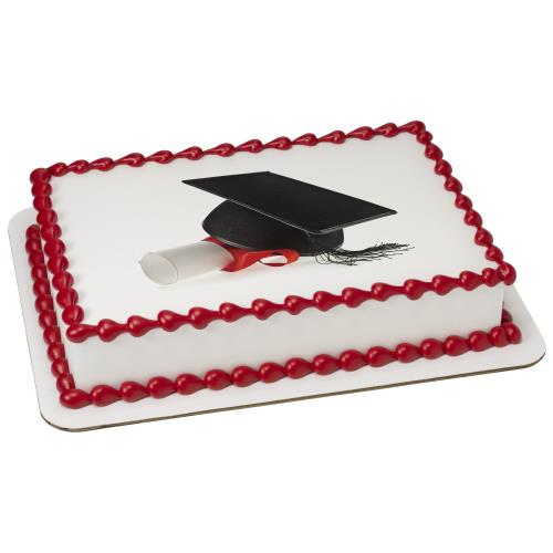 Graduation Hat Sheet Cake 25457 (Quarter Sheet to Full Sheet)