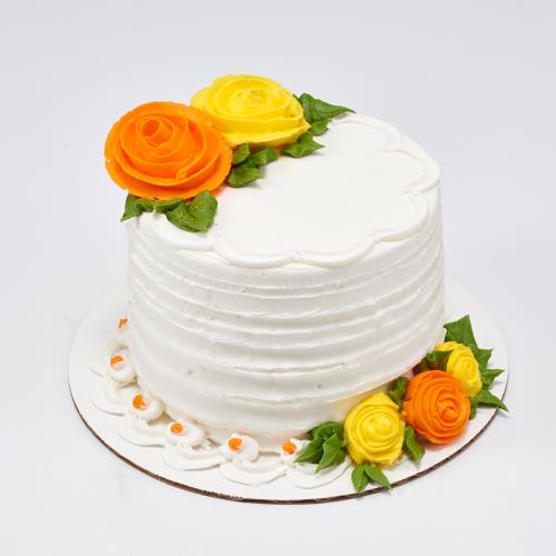 Ribbon Rose Double Layer Cake 144 (5-inch)