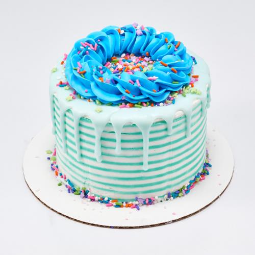 Confetti Stripe Double Layer Cake 147 (5-inch)