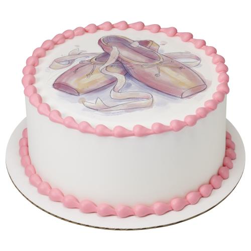 Ballerina Slippers Round Cake 26912